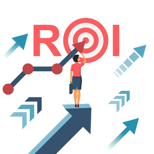 ROI concept. Rendement op de investering — Stockvector