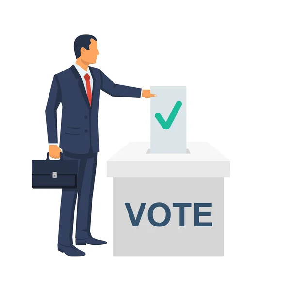 Έννοια της ψήφου. Στυλ επίπεδη σχεδίαση εικονογράφηση διάνυσμα — Διανυσματικό Αρχείο