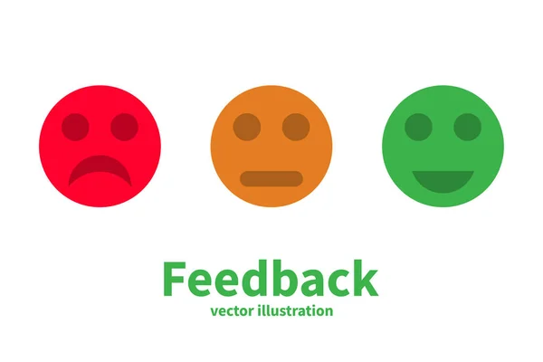 Feedback-Konzept buntes Design — Stockvektor