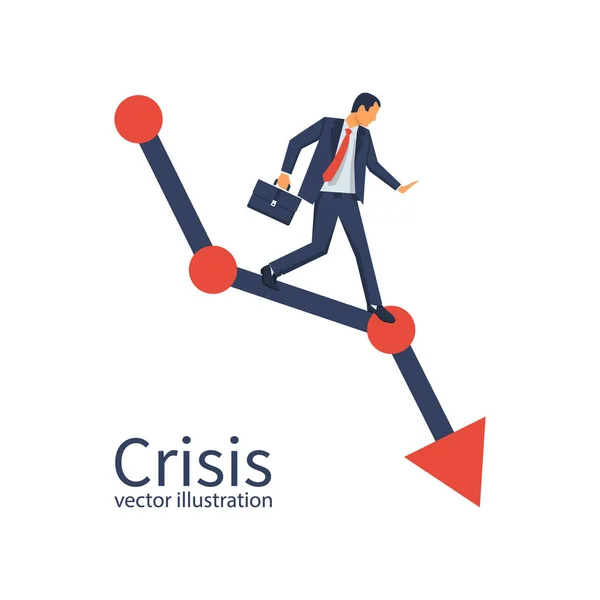 Finansal kriz kavramı — Stok Vektör