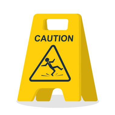 Kat tehlike belirtisi. Islak zemin işareti.