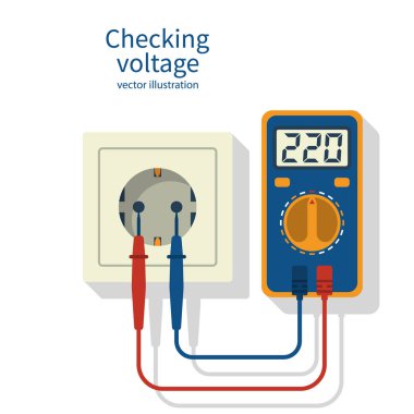 Bir soket bir multimetre kullanarak Elektrik ölçme