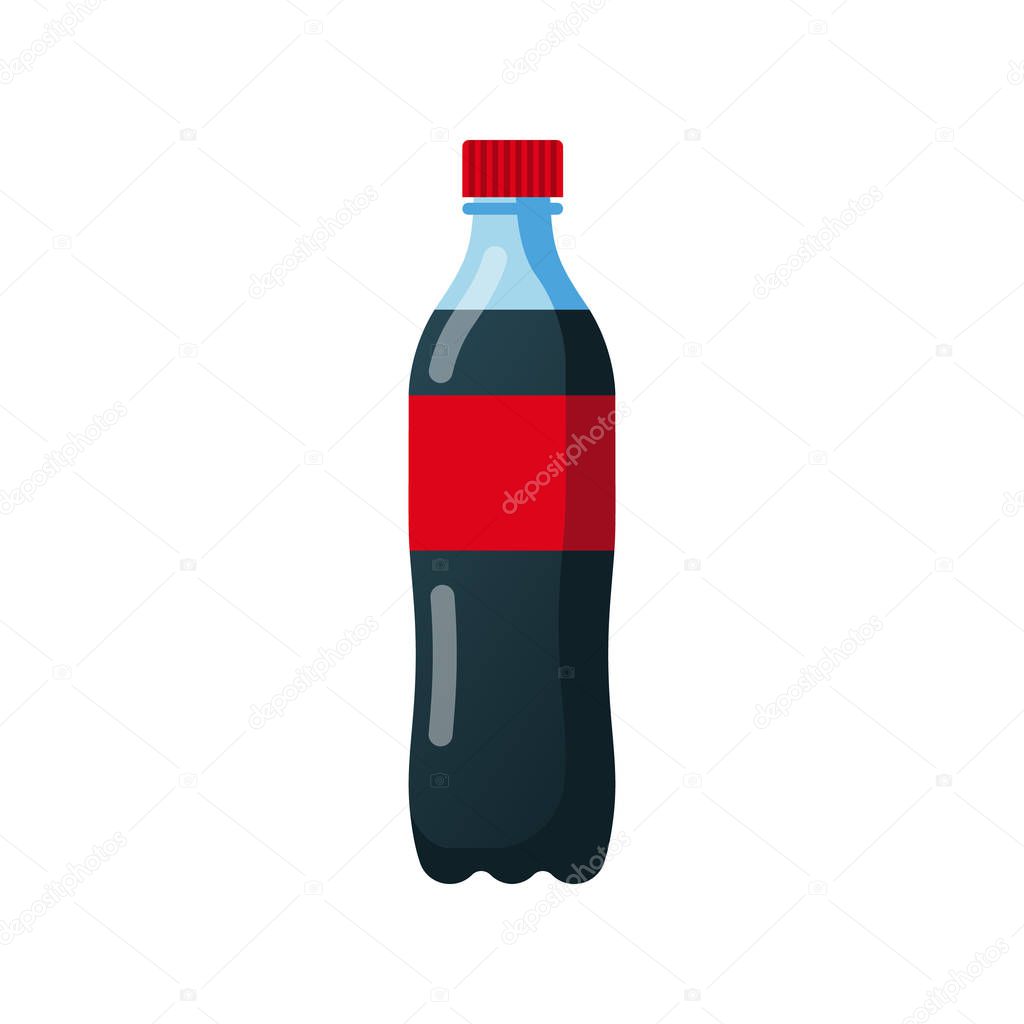 Bottle of soda. Cola in plastic tarre.
