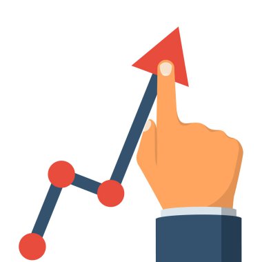 Grafik yükselişi. İş kavramı