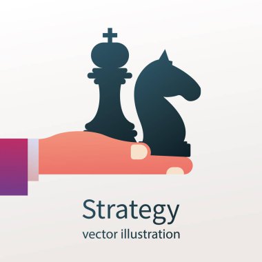 İş stratejisi. Stratejist tutun el satranç