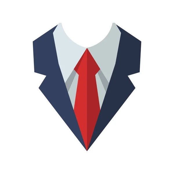Cravate isolée sur fond. Cravate icône plate . — Image vectorielle