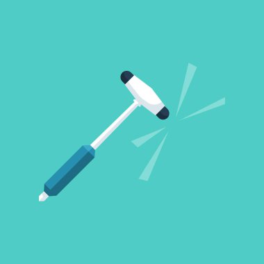 Beyaz arka plan üzerinde izole nörolojik çekiç.