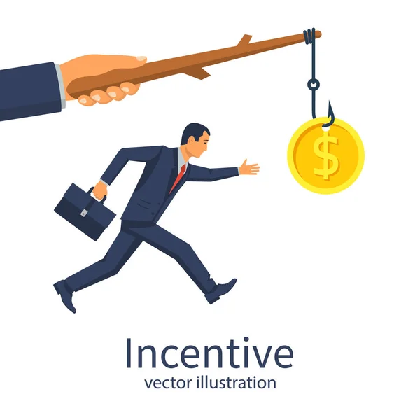 Concepto de incentivo. Metáfora del negocio . — Vector de stock