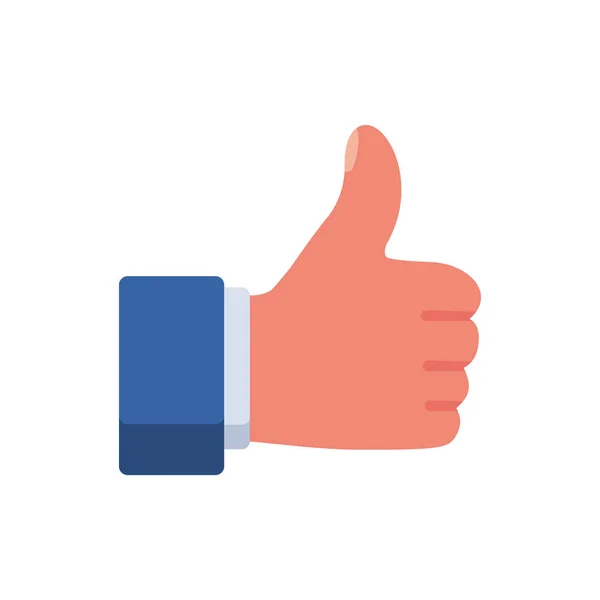 Like icon colorful. Thumb up symbol. — Stock Vector
