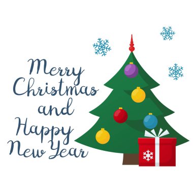 Yıldız, dekorasyon topları ile Noel ağacı