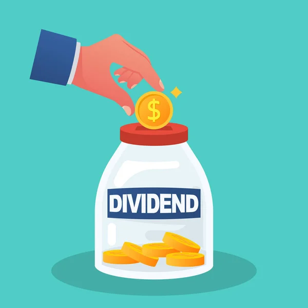 Dividend concept. Improve profit. — Stock Vector