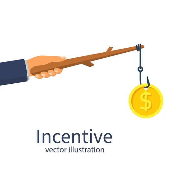 Conceito de incentivo. Metáfora empresarial — Vetor de Stock
