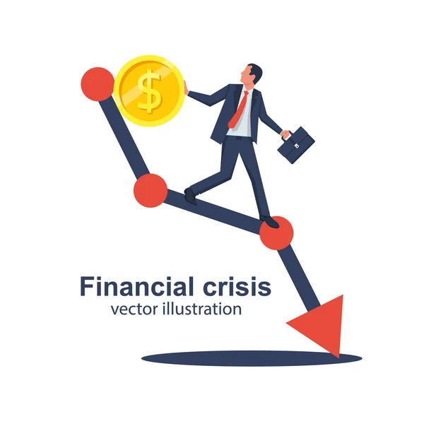 Фінансова криза концепції — стоковий вектор