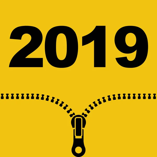 Ikone 2019 frohes neues Jahr. — Stockvektor