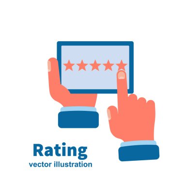 Derece ile elinde tablet