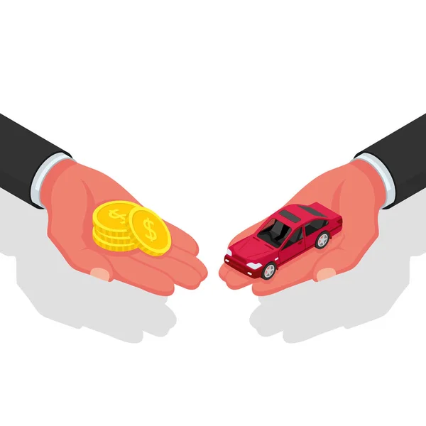 Zakup lub Wynajem samochodu — Wektor stockowy