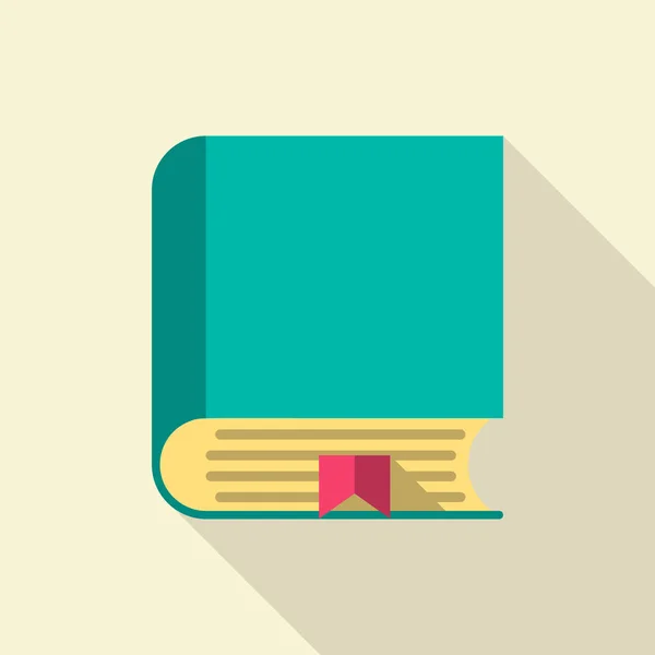 Libro Verde. Icono plano aislado sobre fondo blanco — Vector de stock