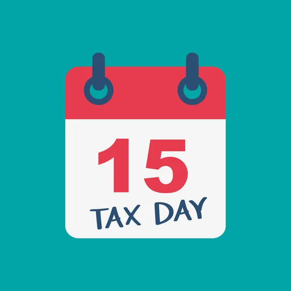 Día de Impuestos 15 abril 2019 — Vector de stock