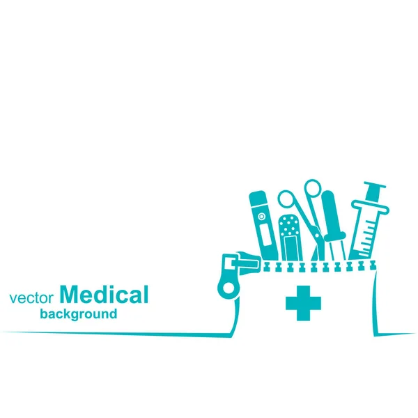 Medicinsk bakgrund. Sjukvård och medicinsk forskning. — Stock vektor