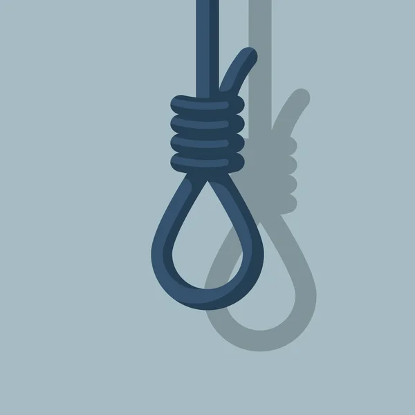 L'arme du suicide. Boucle de suspension de corde . — Image vectorielle