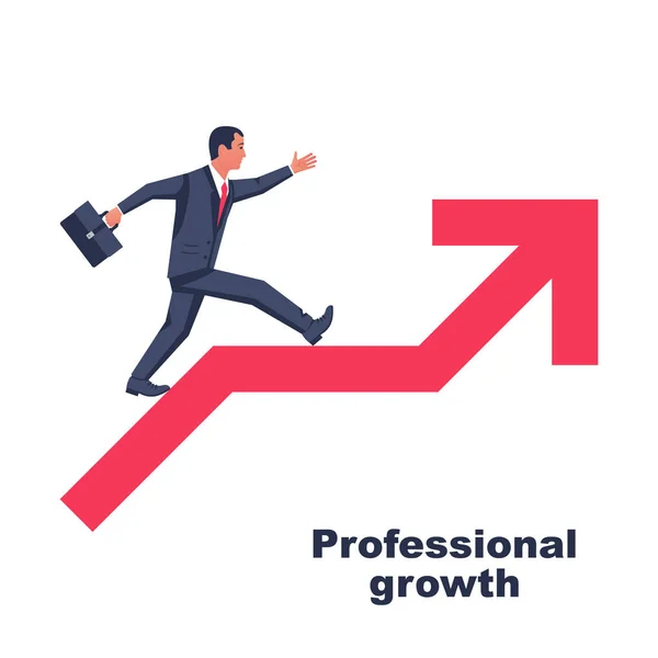 Crescimento profissional. Conceito de negócio, carreira de progresso —  Vetores de Stock