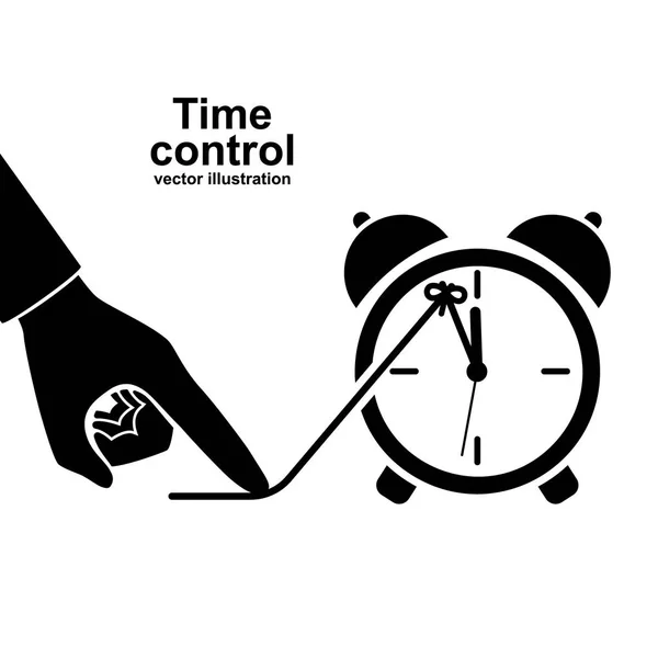 Pittogramma icona controllo del tempo — Vettoriale Stock