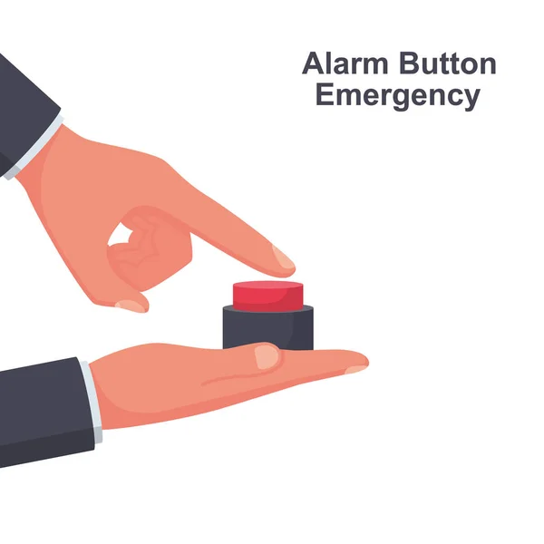 Emergência do botão de alarme. Botão para chamar o médico — Vetor de Stock