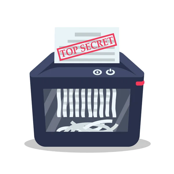 Destruction de documents secrets — Image vectorielle