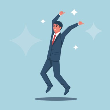 Başarılı işadamı bir sıçrama.