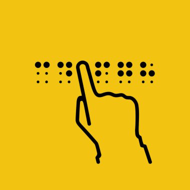 Kör okuma siyah simgesi