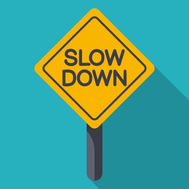 Yavaşla şarkı. Vektör illüstrasyon düz tasarım