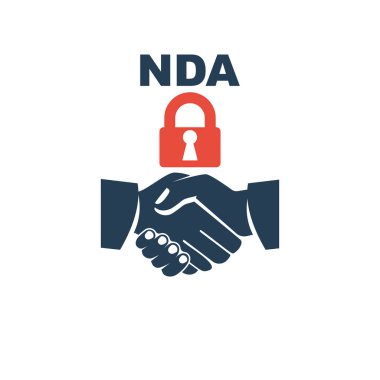 NDA logosu. Siyah simge İfşa Olmama Anlaşması