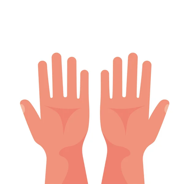 Palm leeg. Gesture handen.Vector illustratie plat ontwerp — Stockvector