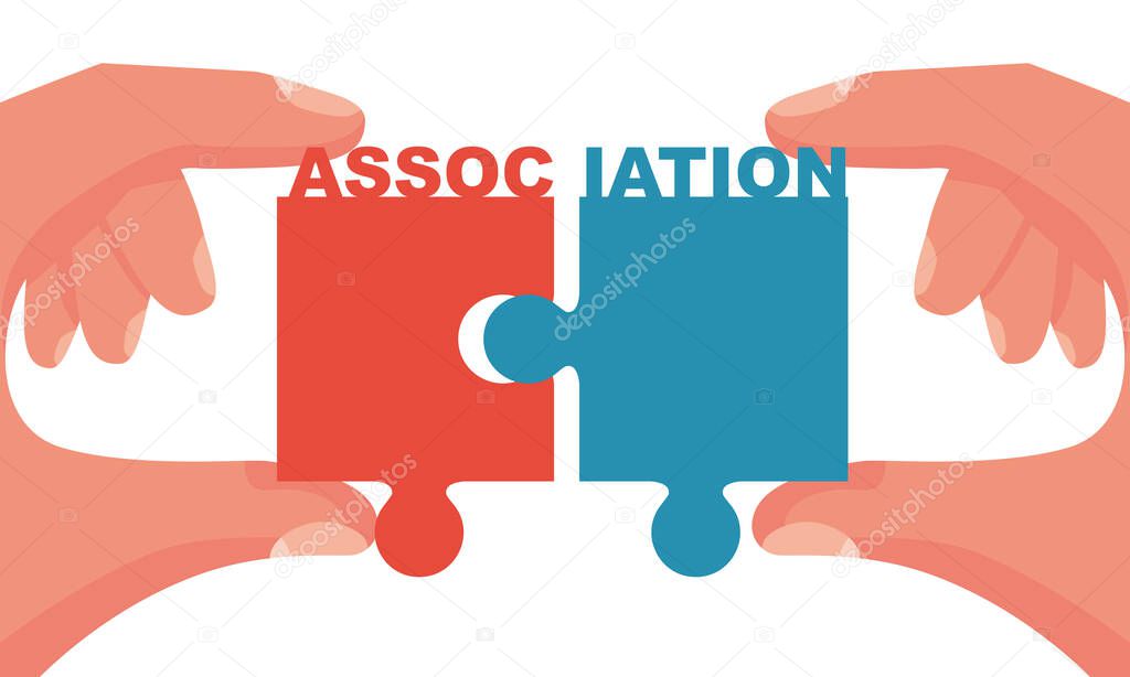 Association concept. Symbol teamwork vector