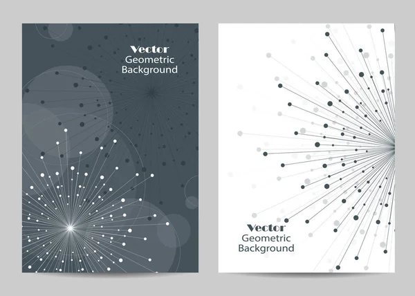 Plantillas vectoriales modernas para portada de folletos en tamaño A4. — Vector de stock