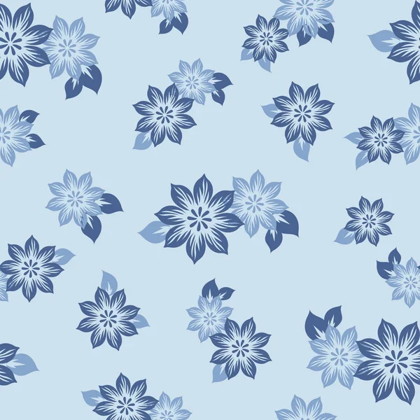 Seamless pattern with beautiful flowers. Vector illustration — Stock Vector