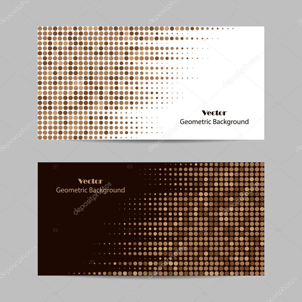 Abstract brown dotted background. Halftone. Vector illustration