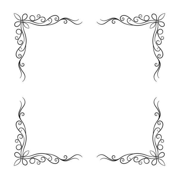 Decorative vintage frame on white background. Vector illustration — Stock Vector