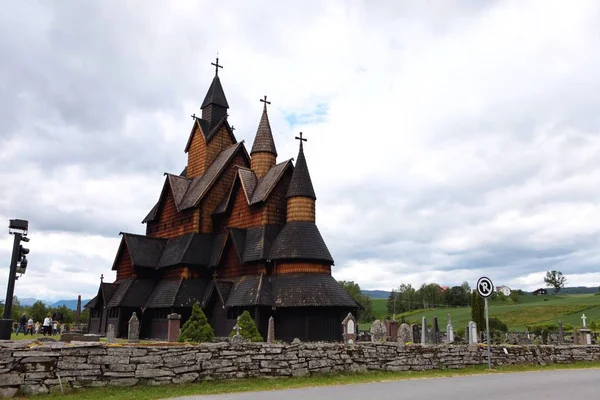 Церковь Федал Став, самая большая церковь Норвейз, муниципалитет Надден, лучше всего сохранившаяся из деревянных церквей . — стоковое фото