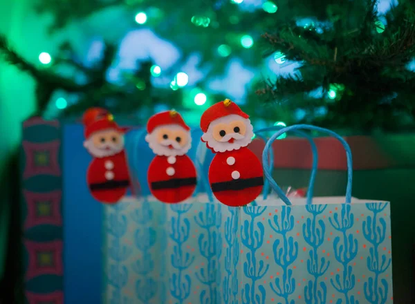 Christmas Background Snowmans New Year Interior Design Decorated Tree Great — Stock Photo, Image