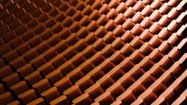 Soyut Bakır Bloklar 4K Hareket Grafikleri