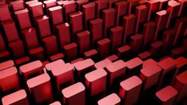 Rafine Kırmızı Soyut 4K Hareketi Dinamik Kırmızı Bloklar Animasyon yüksek çözünürlüklü 4K döngü arkaplanı