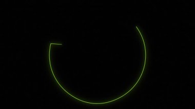 Temel Yeşil Neon Çevre Enerjisi Döngü 4K Hareket Grafiği Sonsuz döngü hareketi arkaplanı