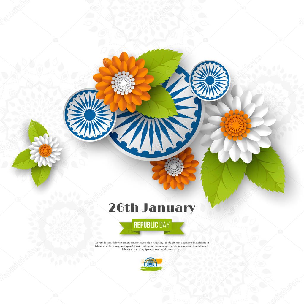 Indian Republic day holiday design.