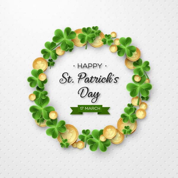 St. Patricks Day greeting holiday design. — Stock Vector