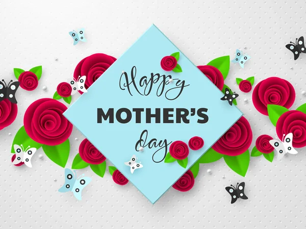 Happy Mothers day greeting card. — Stock Vector