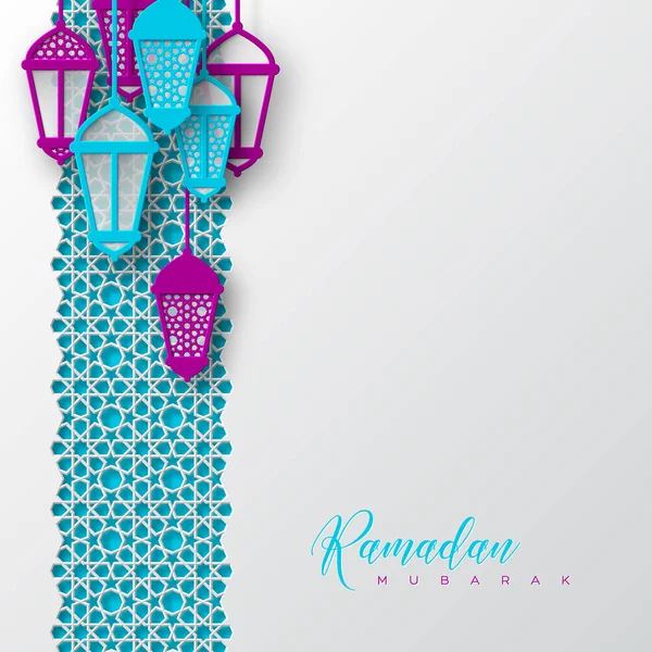 Ramadan Mubarak vakantie achtergrond. — Stockvector