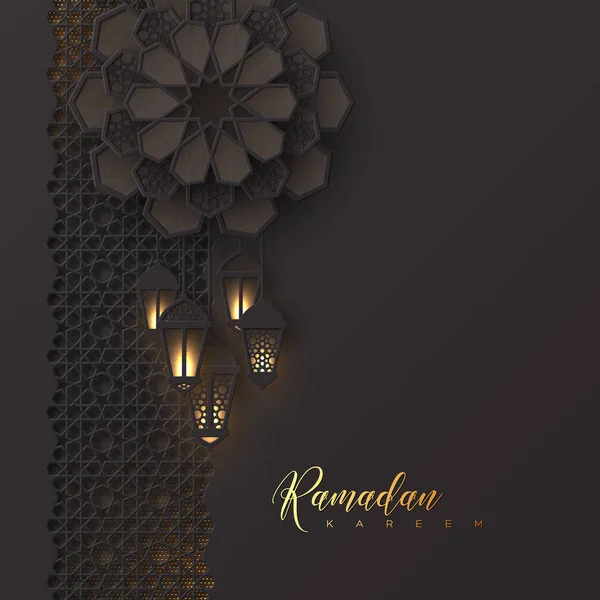 Ramadan Kareem üdvözlő háttér. — Stock Vector