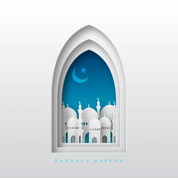 Ramadán Kareem saludo fondo. — Archivo Imágenes Vectoriales