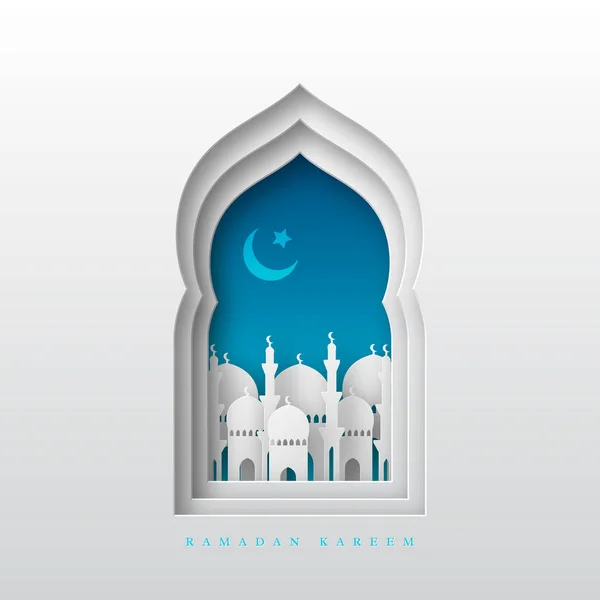 Ramadán Kareem saludo fondo. — Vector de stock